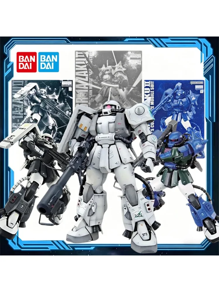 Original Bandai MG 1/100 Gundam Zaku II High Mobility Type Shin Matsunaga Montagemodellbausatz Spielzeugsammlung Geschenk