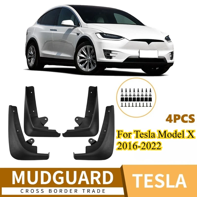 

Для Tesla Model X 2016-2022 брызговики против снега и песка, передние и задние брызговики, автоаксессуары