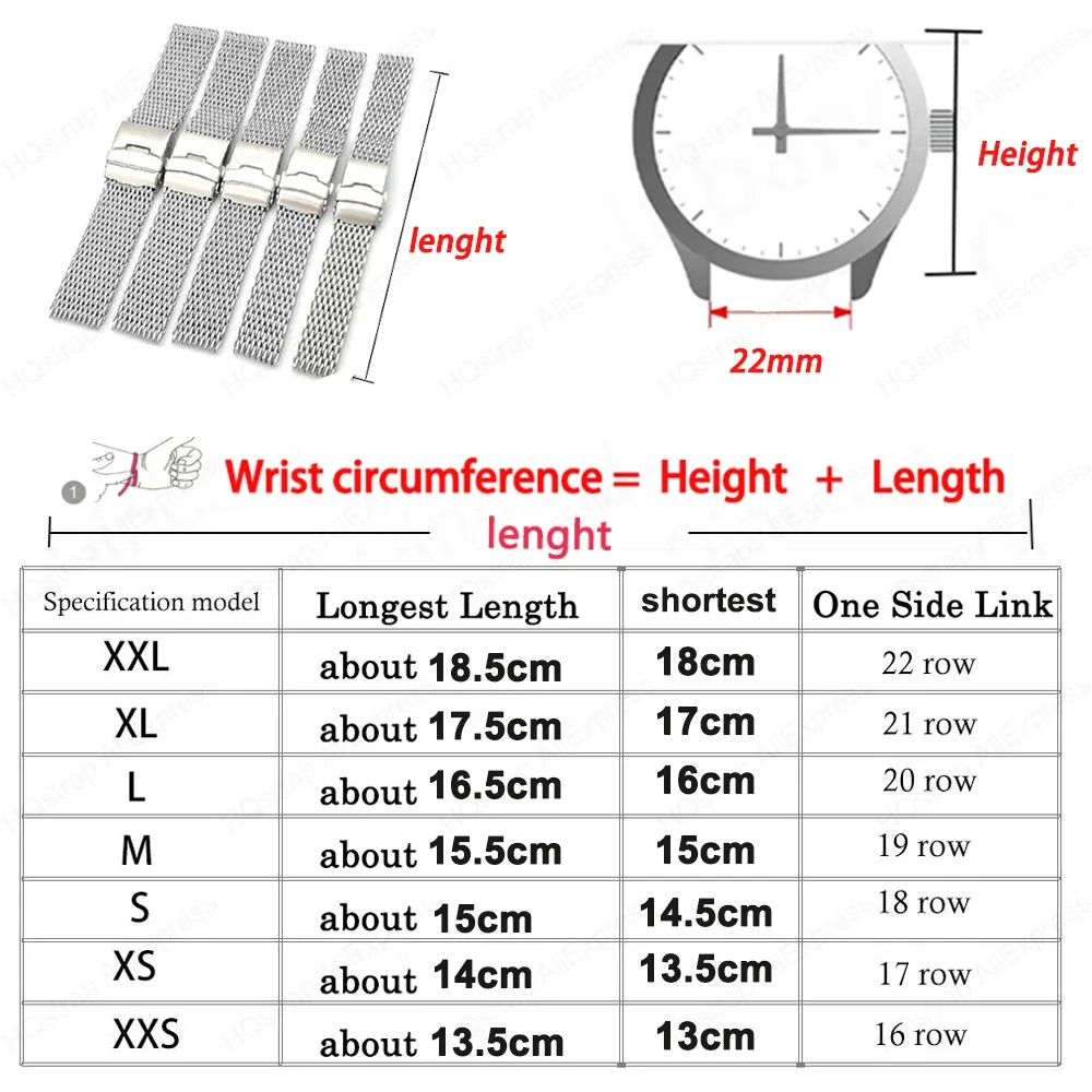 Solid Buckle Stainless Steel Strap Mesh Band 18mm 22mm 24mm 20mm for Samsung Galaxy Watch3 Bracelet for Seiko Band Men Wristband