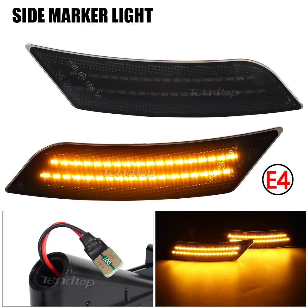 2pcs Indicator LED Amber Front Bumper Light  Side Marker Light  for 2019-2023 Chevrolet Blazer all models