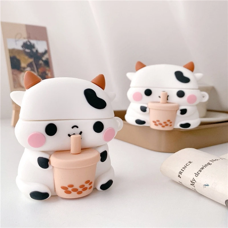 Etui na słuchawki do Airpods 3 Pro Airpods 1 2 miękkiego silikonu 3D śliczne śmieszne fajne kreskówki Kawaii moda pokrywa dla człowieka dzieci chłopiec dziewczyny