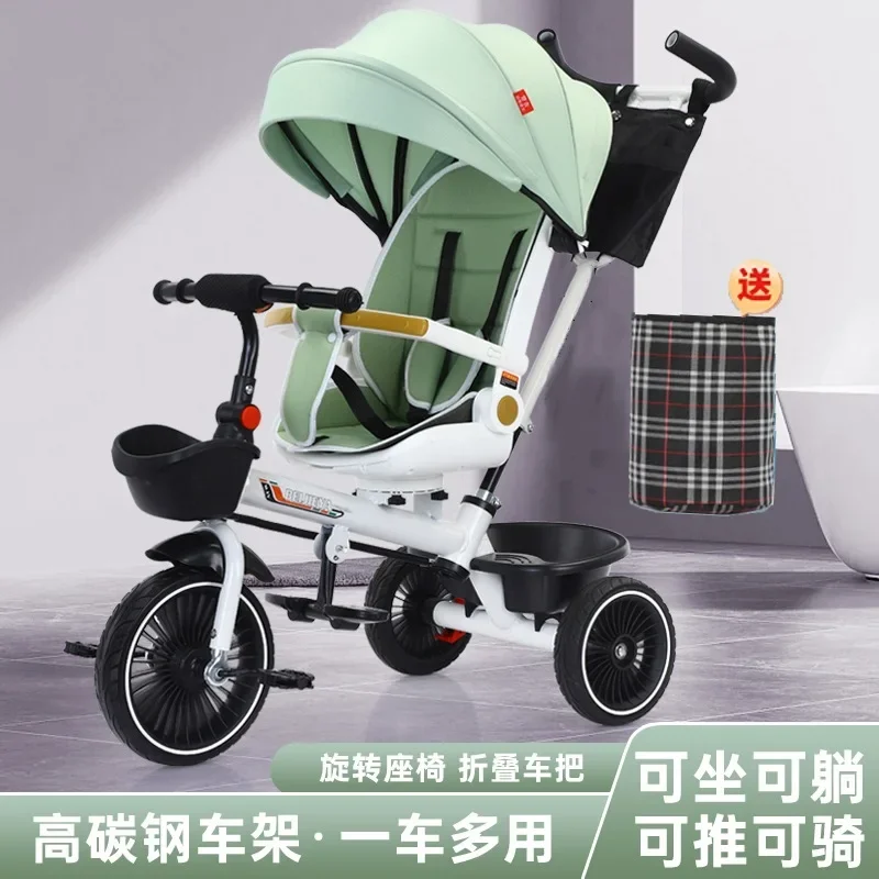 Children's Tricycles Bicycles for Sitting and Lying Down Baby Strollers Rotating Seats Walking Tools for Children