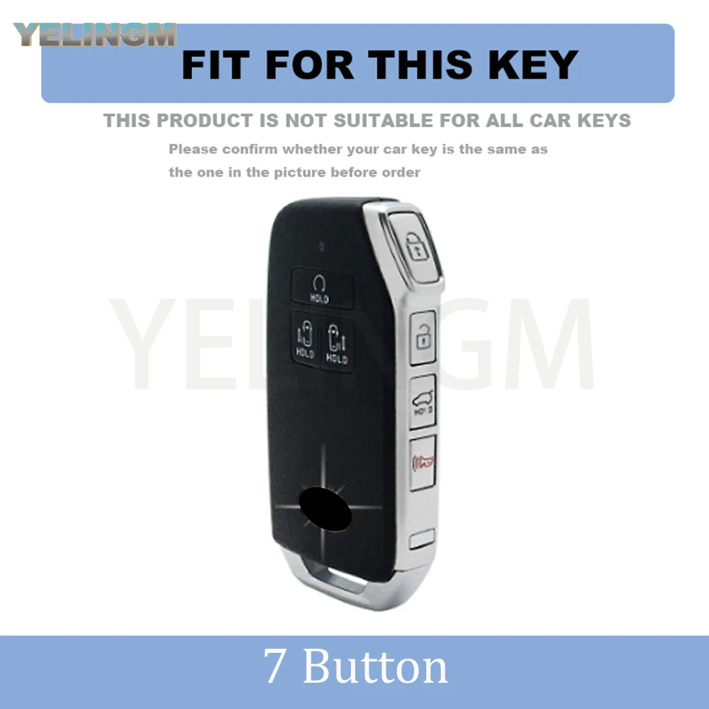 7 Button Key Fob Case Cover for Kia Carnival Fourth Generation Kia K5 Sportage R Stinger Sorento Cerato Remote Key Case keychain