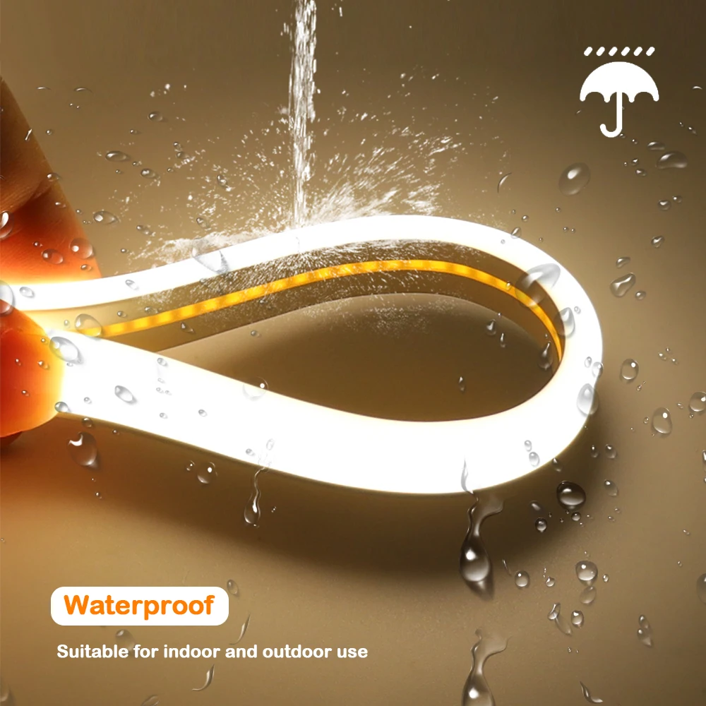 Dimmable COB LED Strip 12V 24V Tuya Wifi Bluetooth Flexible Neon Tape Ribbon 320LED High Linear Light Waterproof COB Led Light