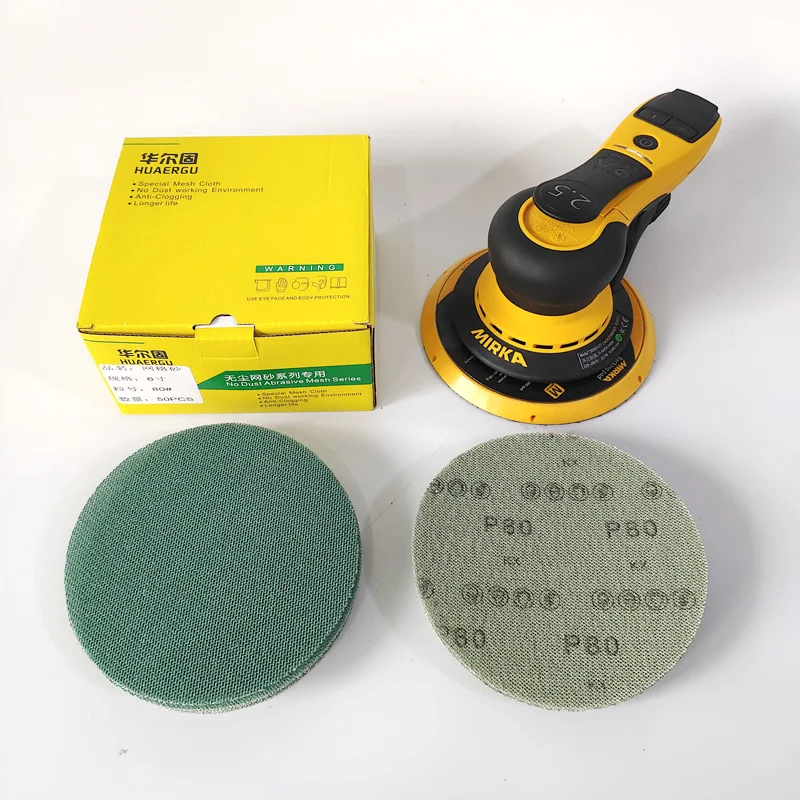 

ATPRO 6 Inch 150MM Mesh Sanding Discs Hook & Loop Abrasive Dust Free Anti-Blocking Sharp Grinding Sandpaper for Car Wood Sto