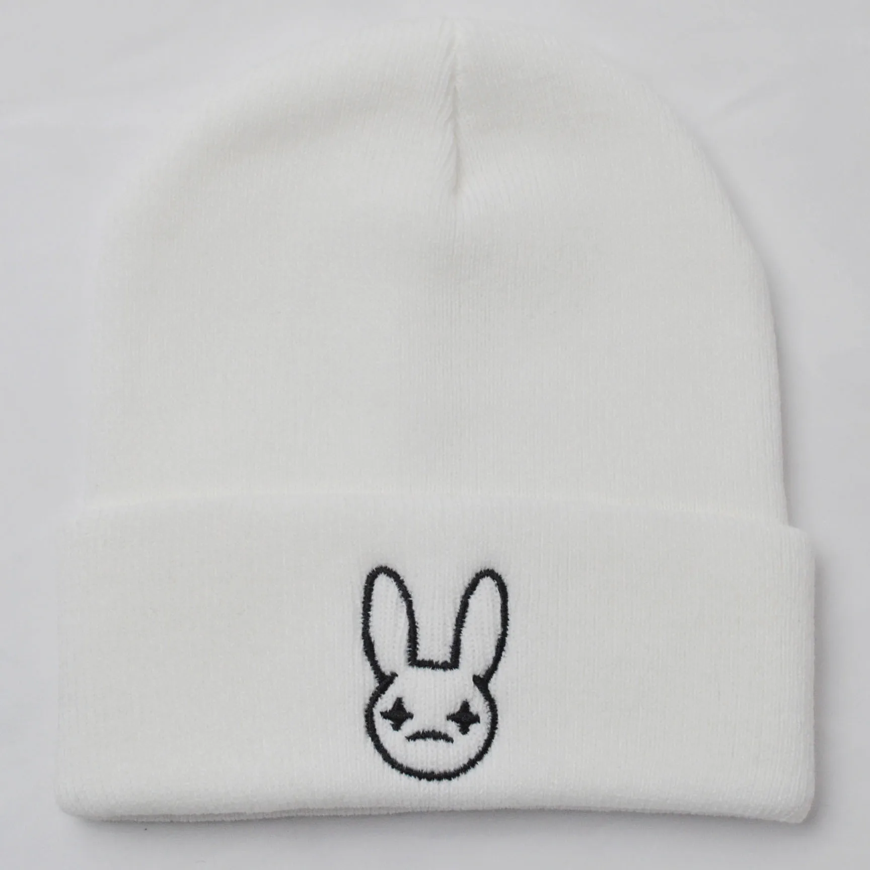 2023New Hot Selling Singer Bad Bunny Knitted Hat Bad Bunny Embroidered Pullover Fall/Winter Warm Wool Cold Hat For Men And Women