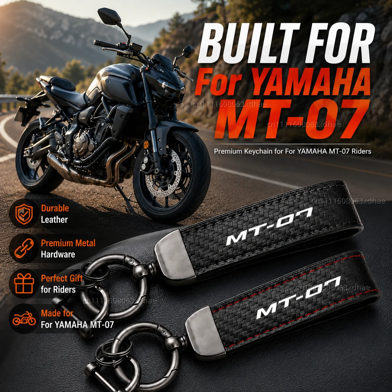 

High-Grade Leather Motorcycle Keychain Holder Keyring Accessories For YAMAHA MT-07 MT07 MT 07 2014-2022 2021 2020 2019