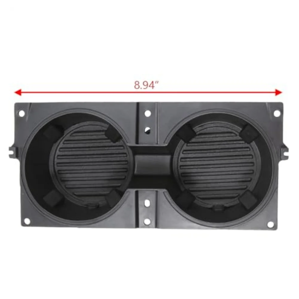 2Pcs Center Console Cup Holder With Insert Mat For Ford Expedition 2018-2021 Black ABS Interior Accessories JL1Z7813562AA