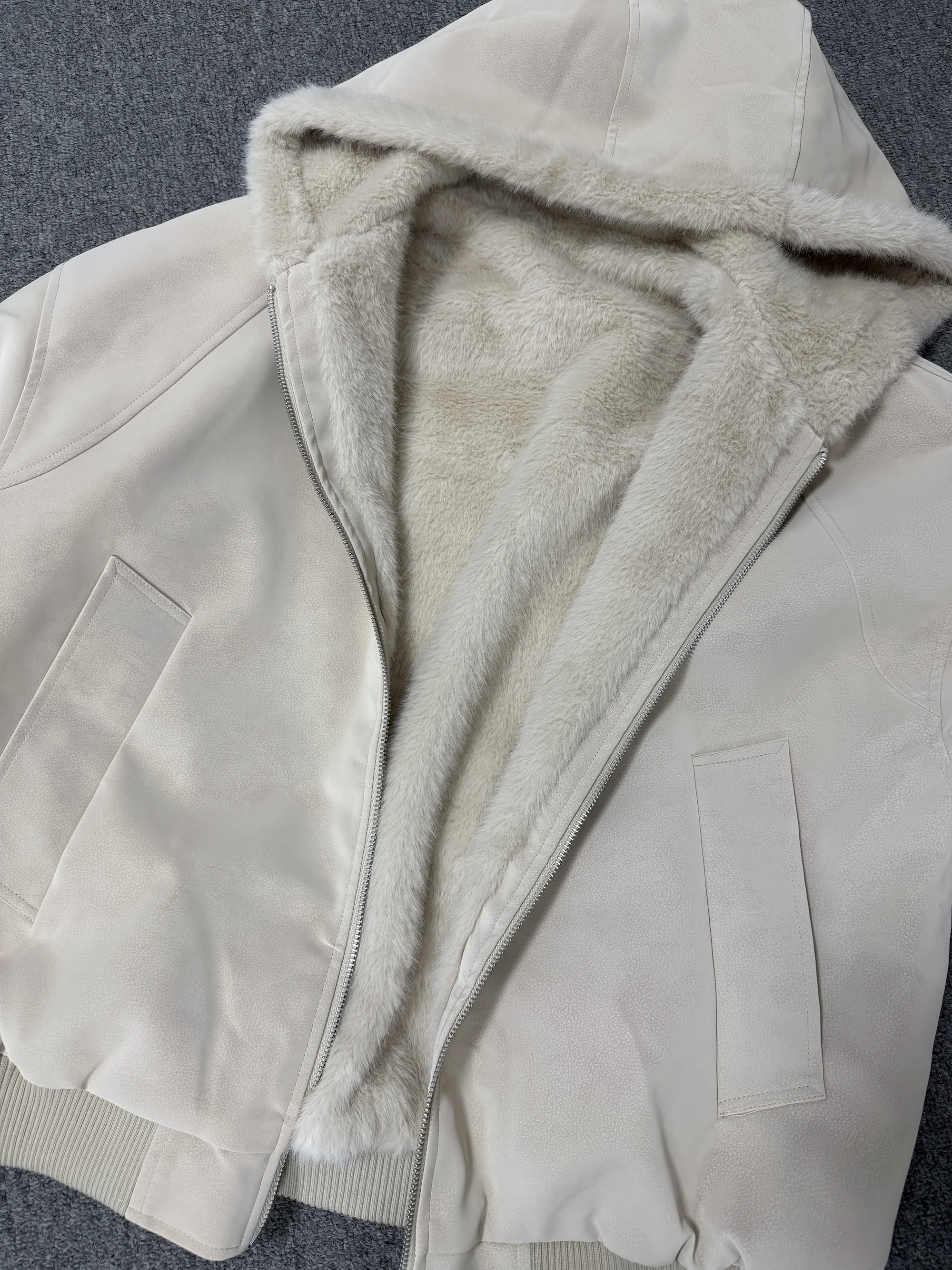 الأمريكية Sle فضفاضة عارضة مقنعين Jaet الأرنب معطف الفرو ملابس قطنية خريف شتاء جديد Sle الدافئة ثي طويل Sve سستة #2