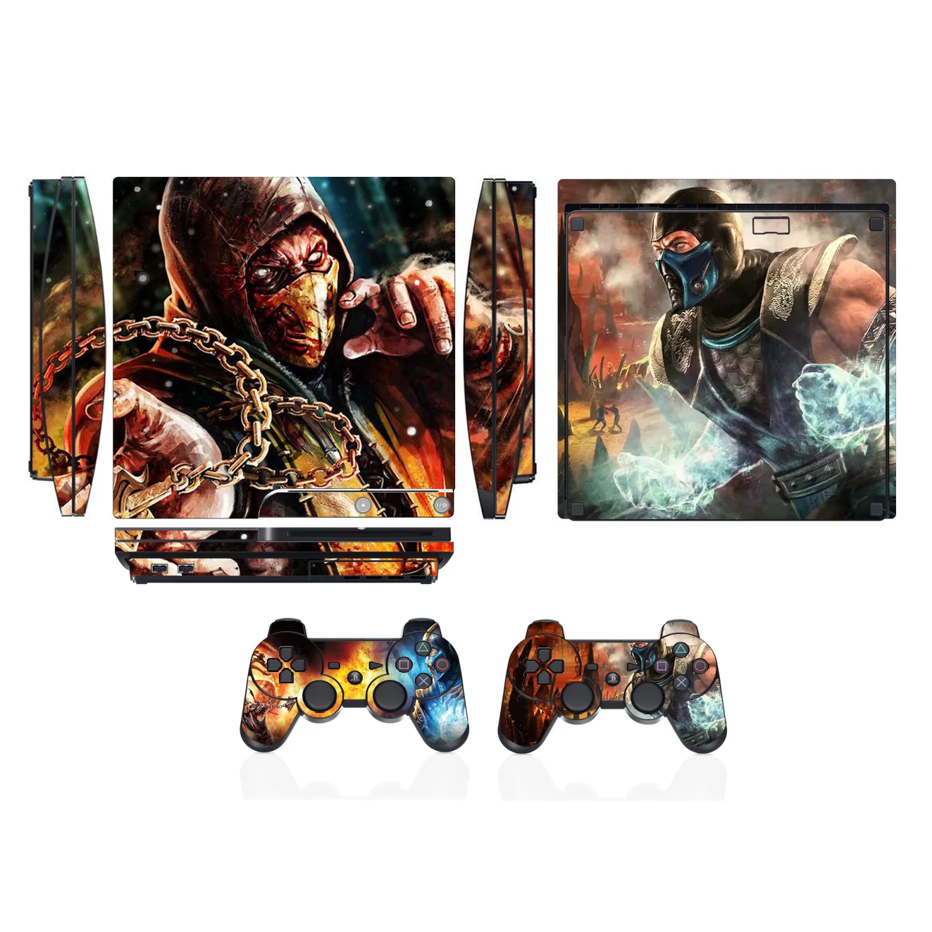 2601 skóra winylowa ochraniacz w formie naklejki na Sony PS3 Slim PlayStation 3 Slim i 2 kontrolery skórki naklejki