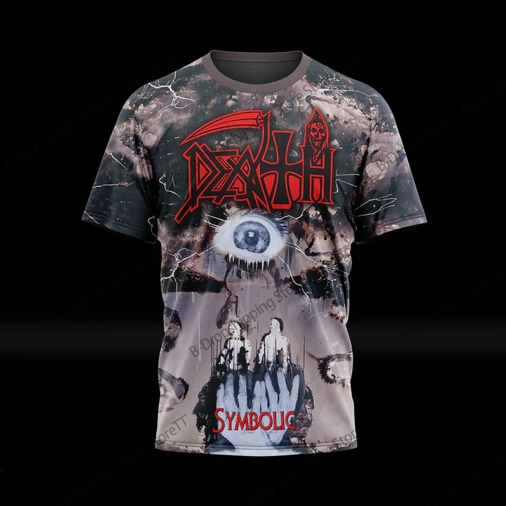 Camiseta con estampado 3d de Heavy Metal Rock Band Death para hombre y mujer, camisetas de manga corta de Hip Hop a la moda, ropa de álbum, camiseta de talla grande