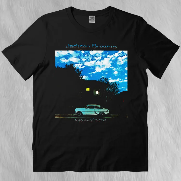 Jackson Browne Vintage 70s Late for the Sky Full Size Black Tee