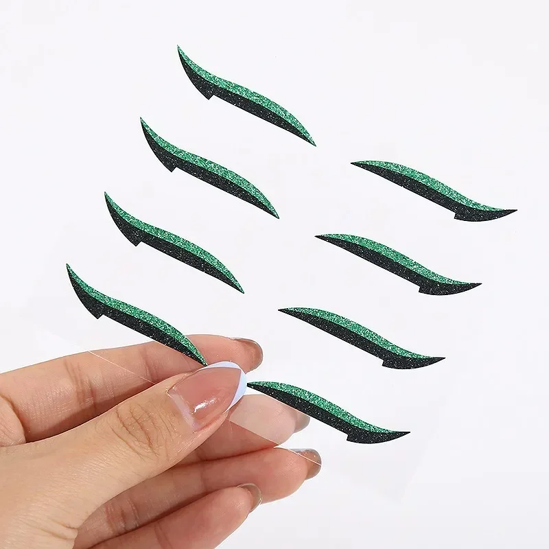 كحل مقاوم للمياه ملصق مجموعة 6 أزواج قابلة لإعادة الاستخدام مزدوجة الجفن خط ملصق ماكياج العين ذاتية اللصق الجفن ملصق أدوات التجميل