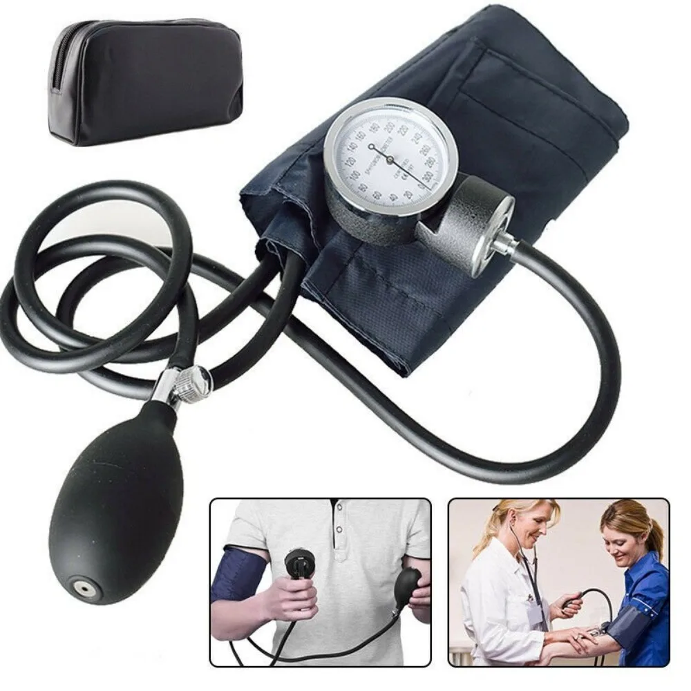 Kit de tensiomètre anéroïde manuel comprenant un stéthoscope et un sac de transport, brassard adulte standard pour des lectures de pression fiables, idéal pour le suivi régulier de la condition physique à domicile.