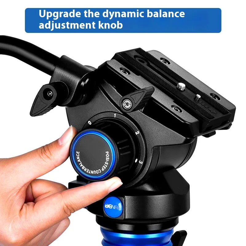 Benro S2 S4 S6 S7 S8 Pro วิดีโอหัวอลูมิเนียมไฮดรอลิกสําหรับขาตั้งกล้องวิดีโอ QR4 QUICK RELEASE Professional PTZ