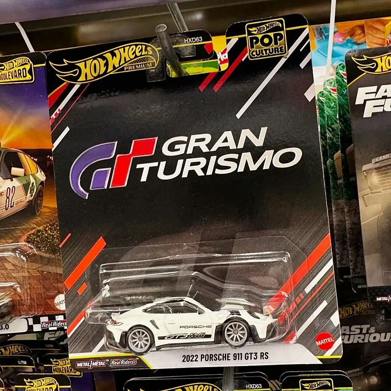 Hot Wheels Premium 2026 nouvelle Culture Pop 2022 Porsche 911 Gt3 Rs Gran Turismo 1:64 modèle de voiture moulé sous pression jouet de véhicule à collectionner