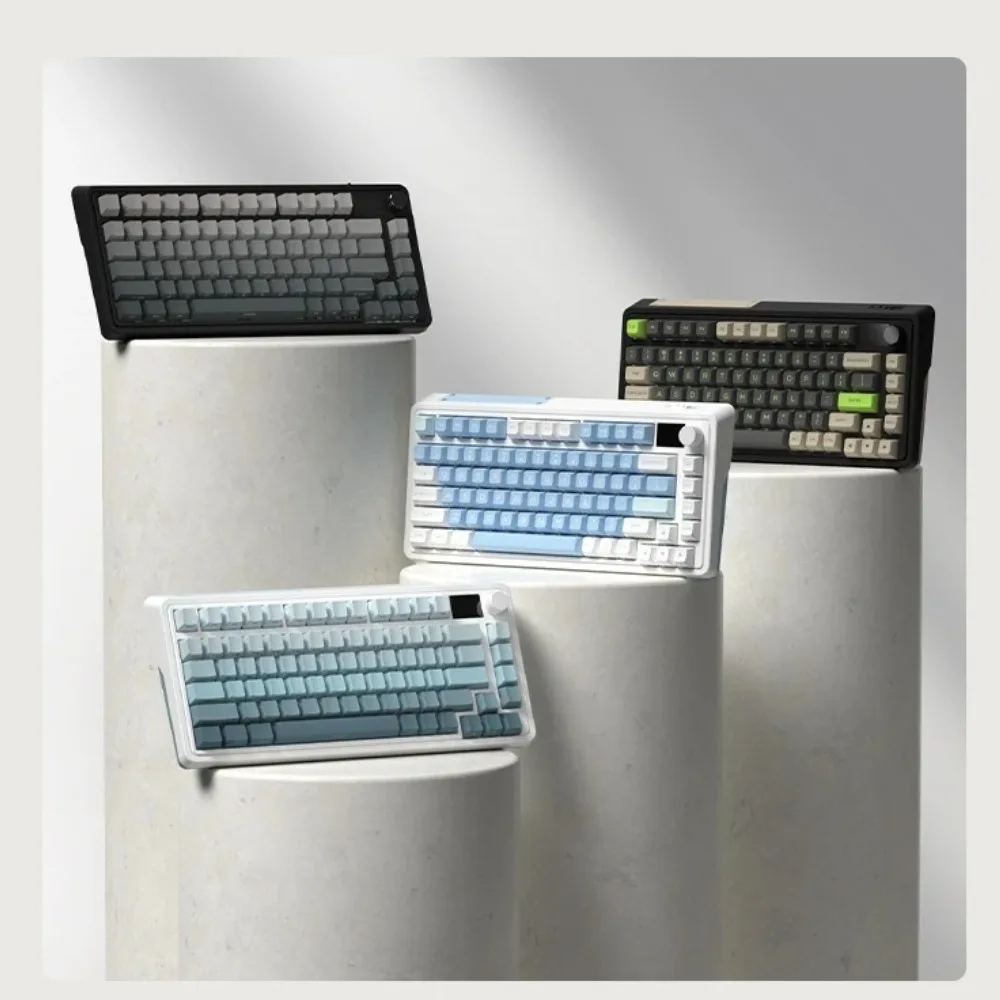 

Механическая клавиатура FL·ESPORTS CMK75, беспроводная, трехрежимная, с горячей заменой переключателей, RGB-подсветкой, настраиваемым TFT-экраном, форм-фактор 75%, для офиса и игр