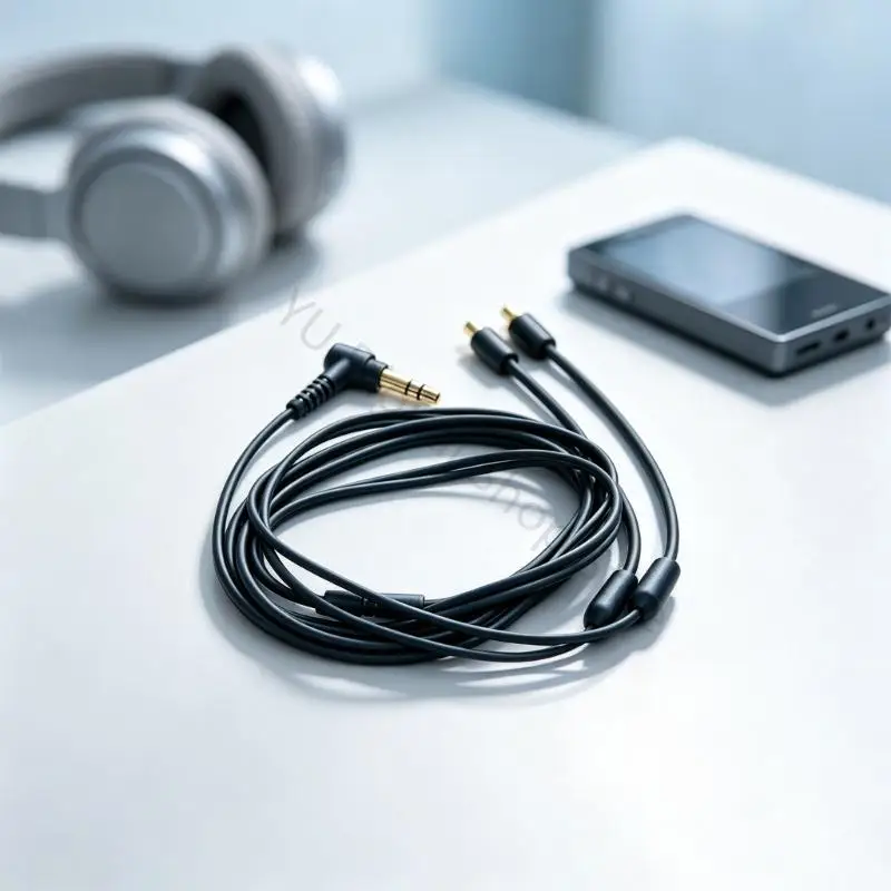96BA Flexibles Kopfhörer-Ersatzkabel mit 3,5 mm rechtwinkligem Stecker, für LS40 LS50 LS60 LS70, 47,24-Zoll-Kabel für Zuhause – Detail 3