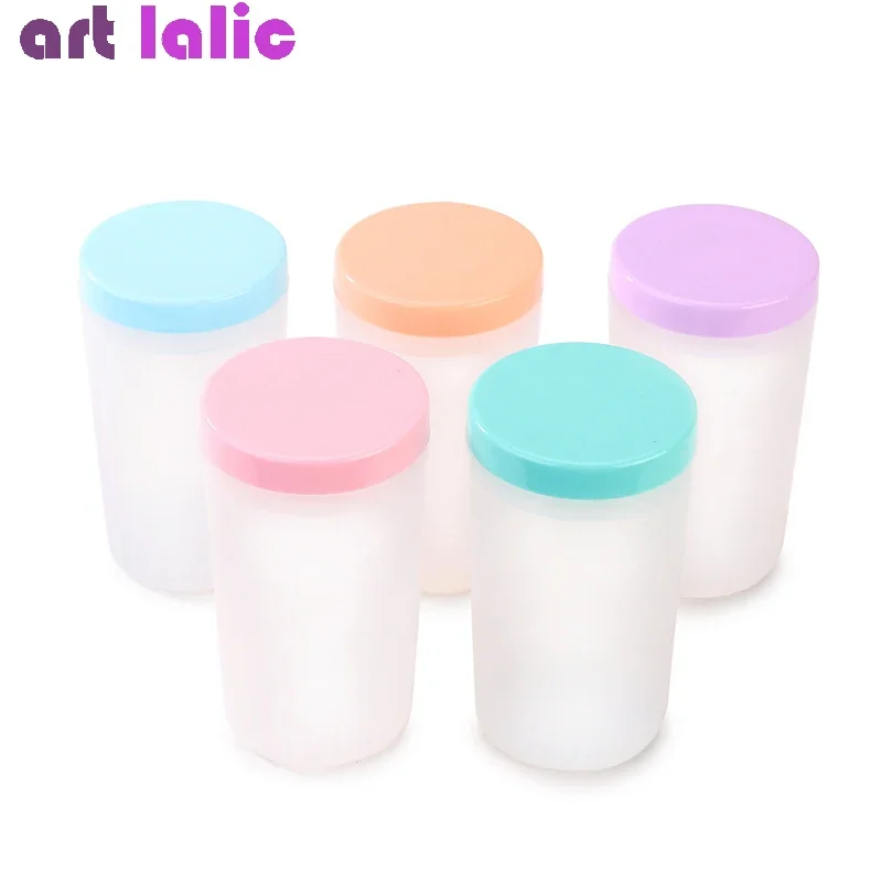 Porta pennelli professionale per nail art, tazza per pulire penna acrilica color caramello, pratico strumento per contenitori per acqua di lavaggio
