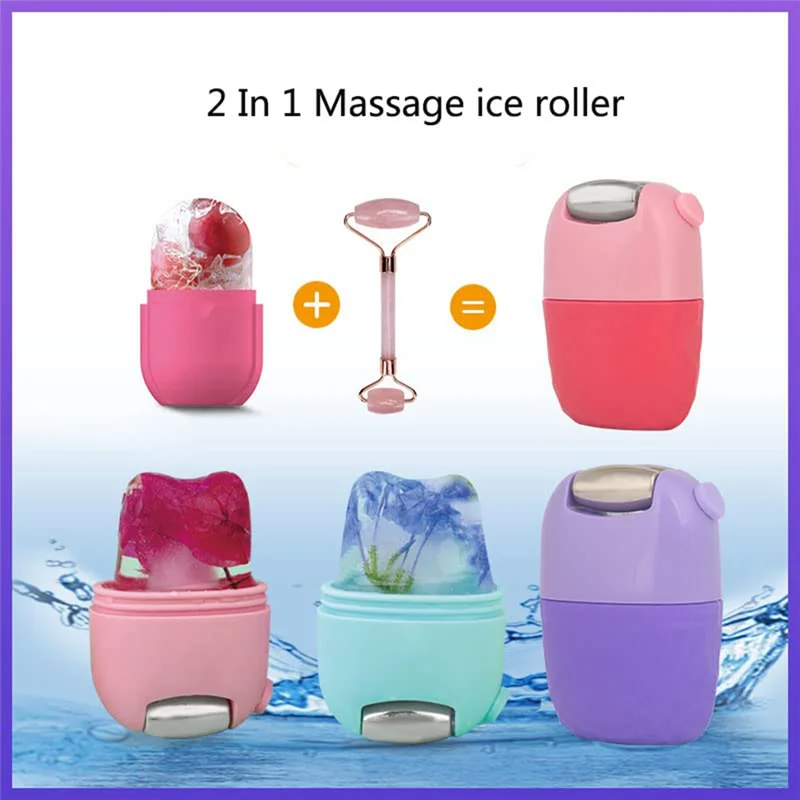 ABLN-Ice Roller สําหรับ Face & Eye, Beauty Skin Care ที่วางน้ําแข็งสําหรับใบหน้า,2 In 1 Multifunction Ice Roller