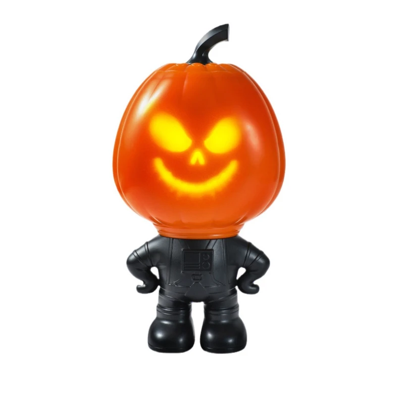 Halloween Standing Pumpkin Figurine Talking Animated With Built In Projector & Speaker Desktop Model Ornaments Birthday Gift Toy