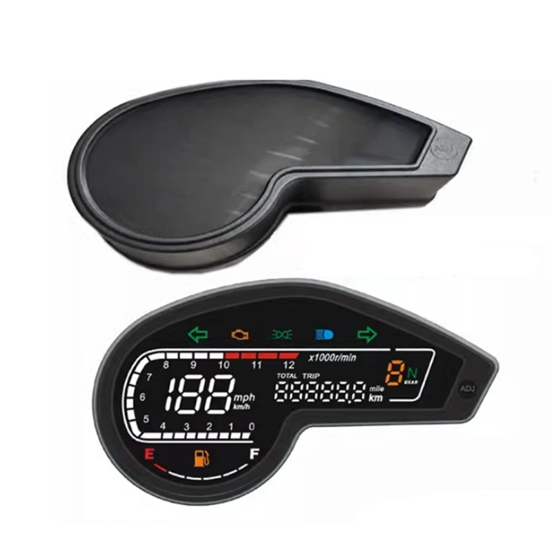 Motorcycle 12V Digital Tachometer LCD Speedometer Dashboard For Honda NXR150 NXR125 2003-2014