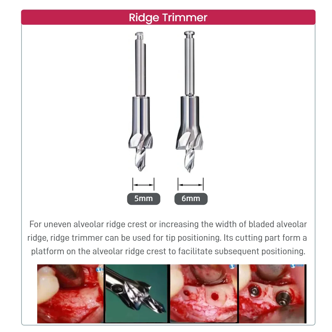 Dental Implant Bone Profiler Grinding Bur Surgical Instrument for OSS DEN ITI MIS Adin