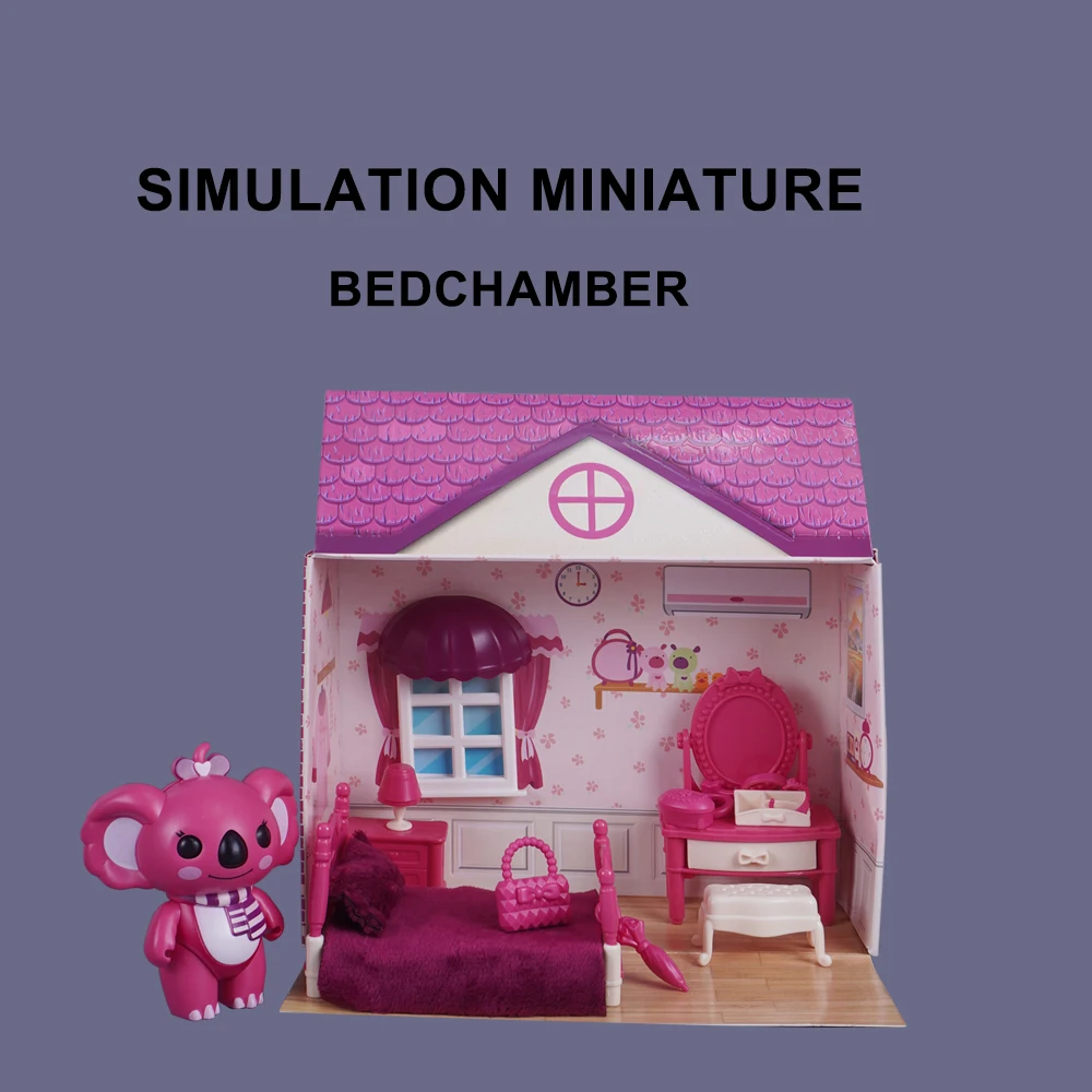 Casa delle bambole gelateria 3D cartone Puzzle Koala accessori per bambole 1:12 mobili in miniatura modello Play House cucina giocattolo regalo