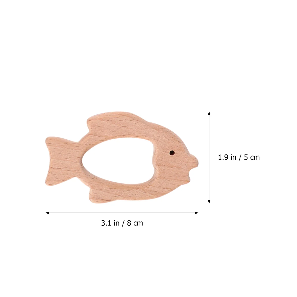 

5Pcs Baby Wood Teether Natural Wooden Animal Shapes Soothing Rings for Infant Toddler Educational Use Wood Teether