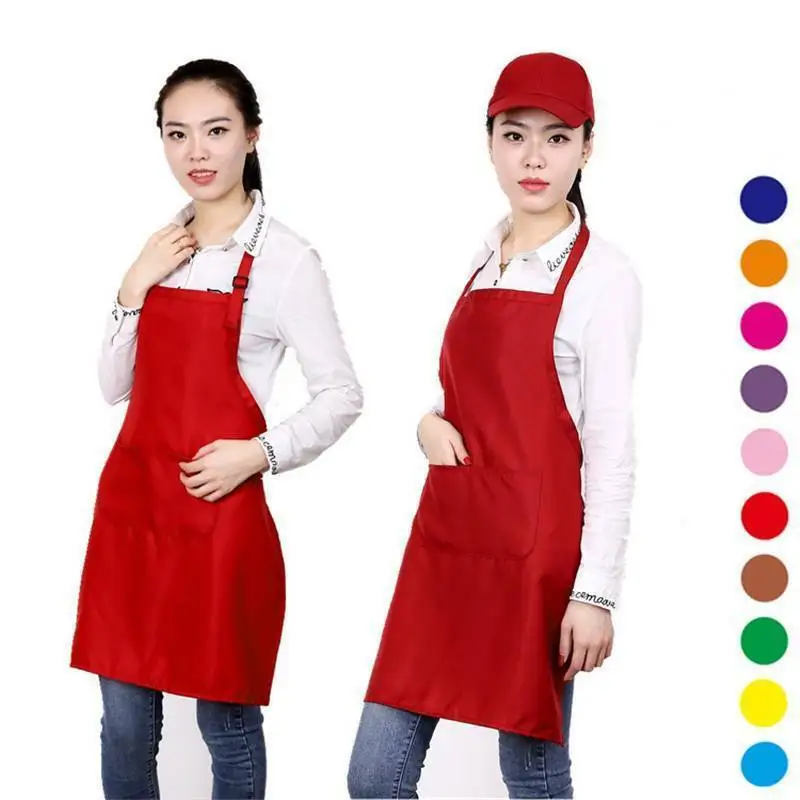 8 Colors Adjustable Apron Dress Men Women Kitchen Restaurant  Cooking Craft Baking Chef Classic Cooking Apron