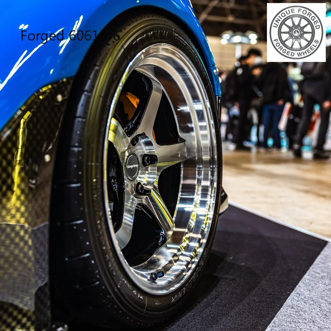 New model of 26 2 3 Piece Deep Dish Custom 5x112 5x114.3 18 19 20 Inch Polished Finish Car Forged Alloy Rims Wheels Concave Chro