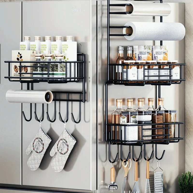 

Space Saving Kitchen Refrigerator Side Shelf, Magnetic Spice Storage Rack, Fridge Shelf Organizer, Kitchen Storage Solution