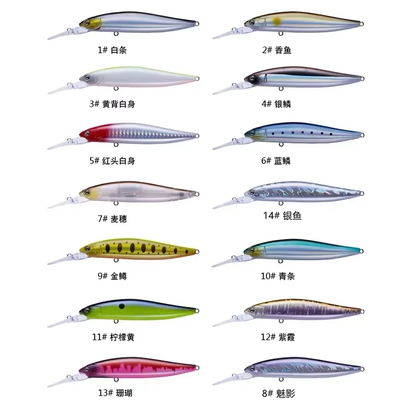 EWE Zhanliu 83F/98F بطيئة العائمة طويلة النار أسماك الصيد إغراء 9 جرام/14 جرام Isca الاصطناعي المتذبذب باس اليوسفي الأسماك الطعم الثابت