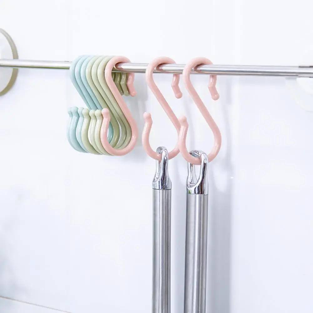 Wall Storage Hooks Scratch-proof Hook Durable S-shaped Hook Set for Easy Installation Multi-functional Utensils Towel Clothing
