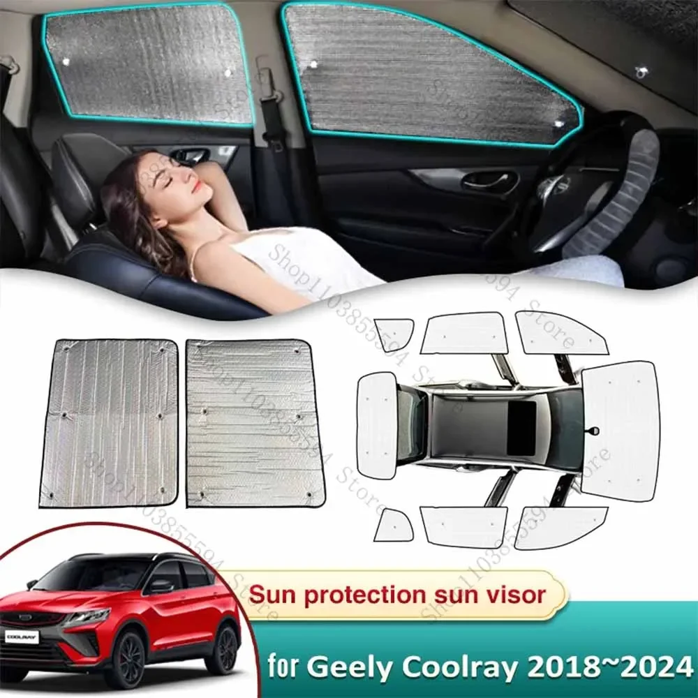 

For Geely Coolray 2024~2018 2021 2022 2023 Car Full Coverage Sunshade Sun Shade Windshield Side Window Privacy Shading Protector