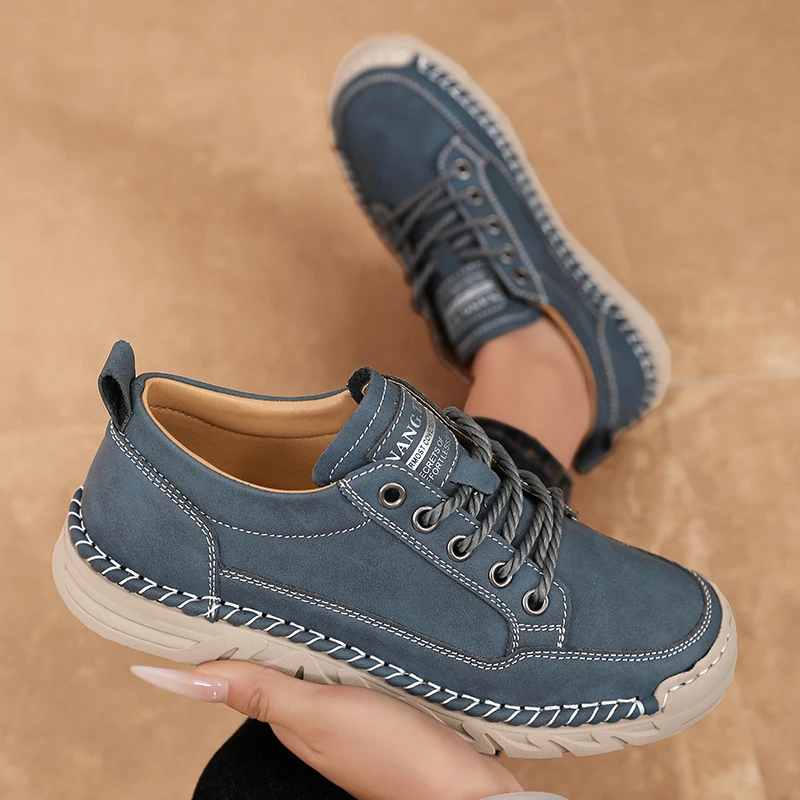 

leather casual Men's Formal Shoes Oxford Elegant Shoes High-end Women's Casual Sports Shoe in Spring and Autumn Le Fu Shoes