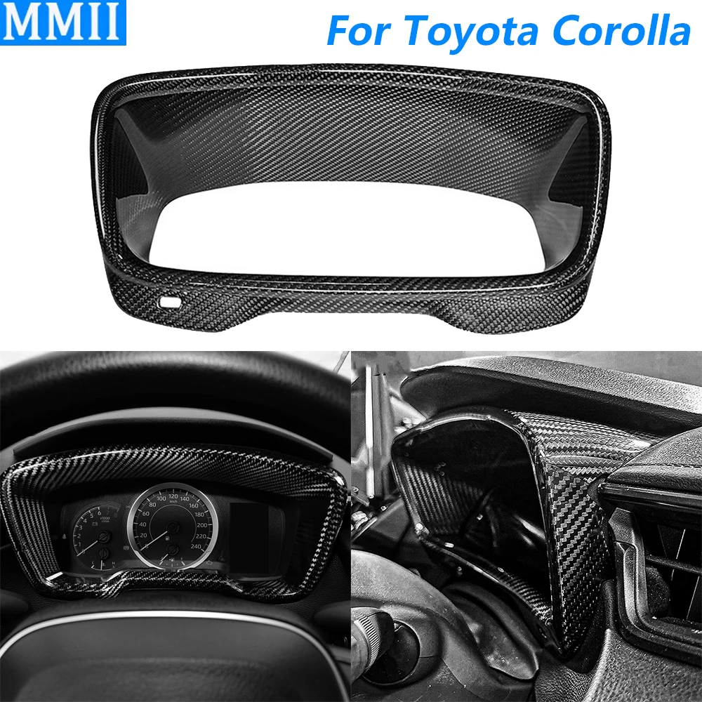 For Toyota Corolla GR 2023 2024 2025 Real Dry Carbon Fiber Dashboard Speedometer Surround Panel Car Accessories Modification