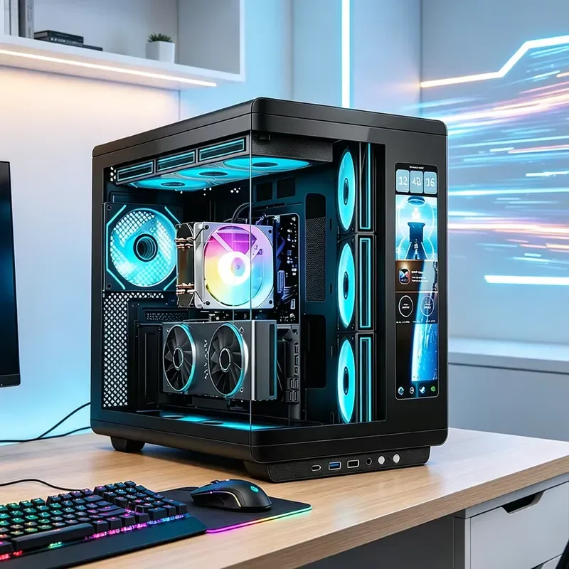 RTX 5070 12GB Core I7 13700F 32GB 1TB NVMe SSD High Performance AI Workstation ESports Gaming Tower PC Host