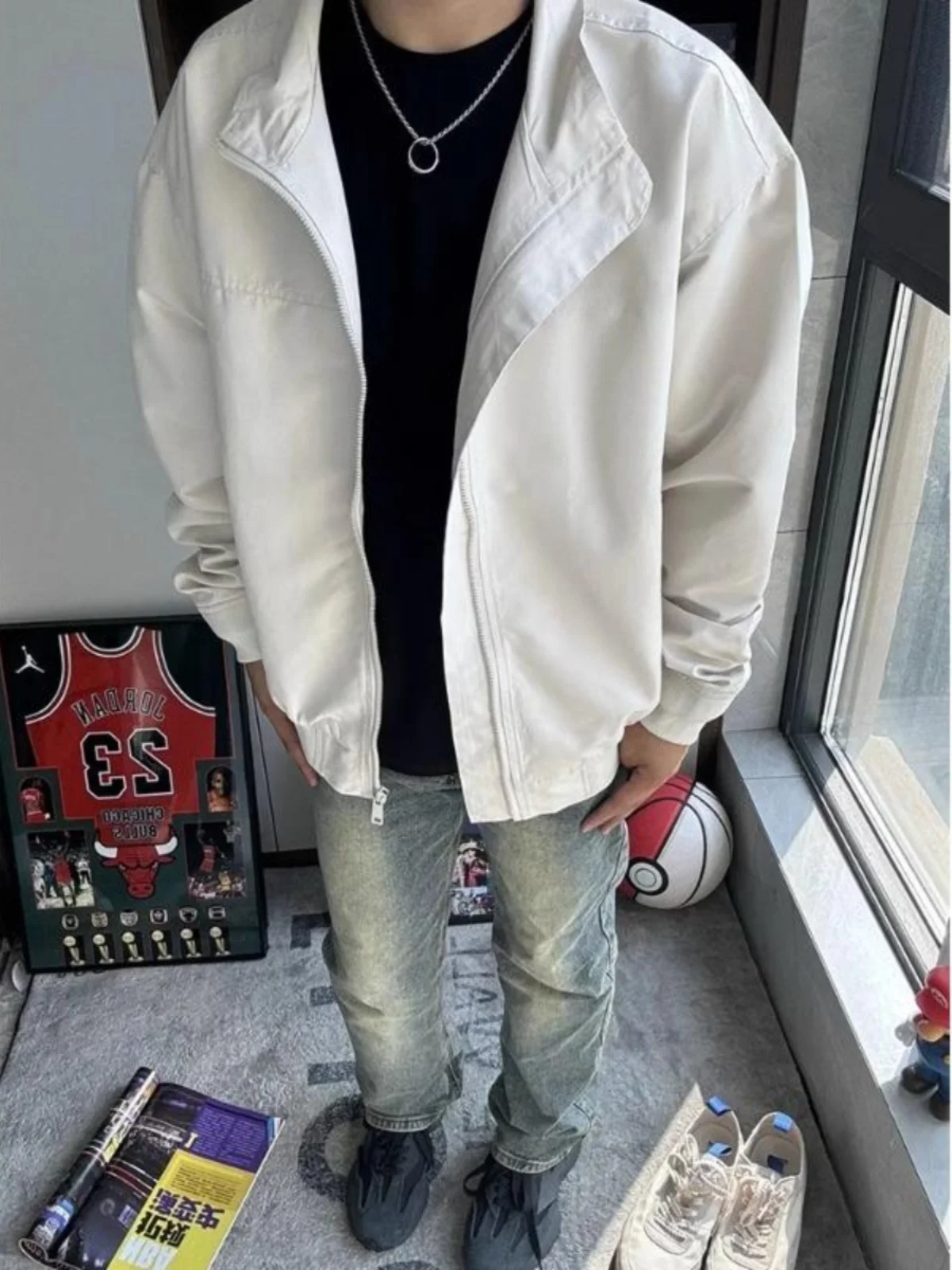 

Мужская весенне-осенняя новинка Cleanfit American Sle Jaet, весенне-осенняя ветровка Hard Man Outfit Ape oulder Width Displang