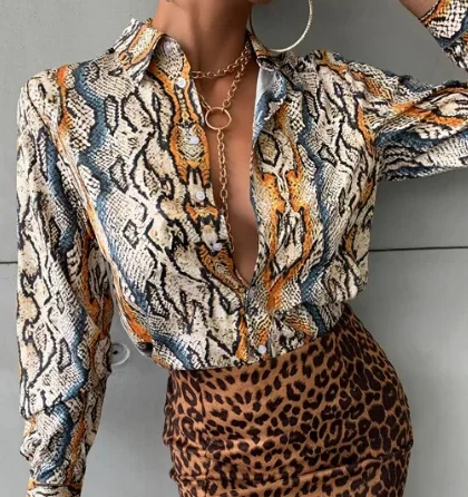 

Serpentine — женская блузка с длинным рукавом, приталенная повседневная рубашка на пуговицах, элегантность Serpentine