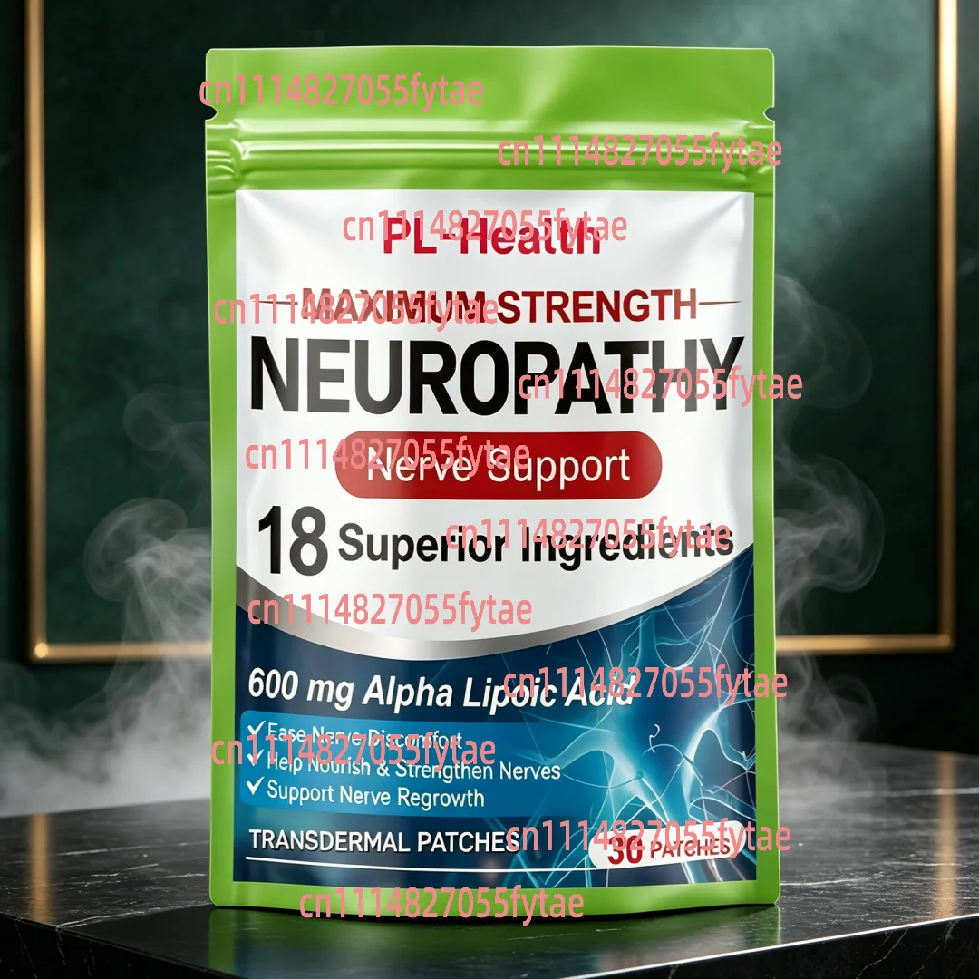 30 Patches Neuropathy Support Transdermal Patches with Alpha Lipoic Acid Support Hands, Toes & Feet, Best Peripheral Relief
