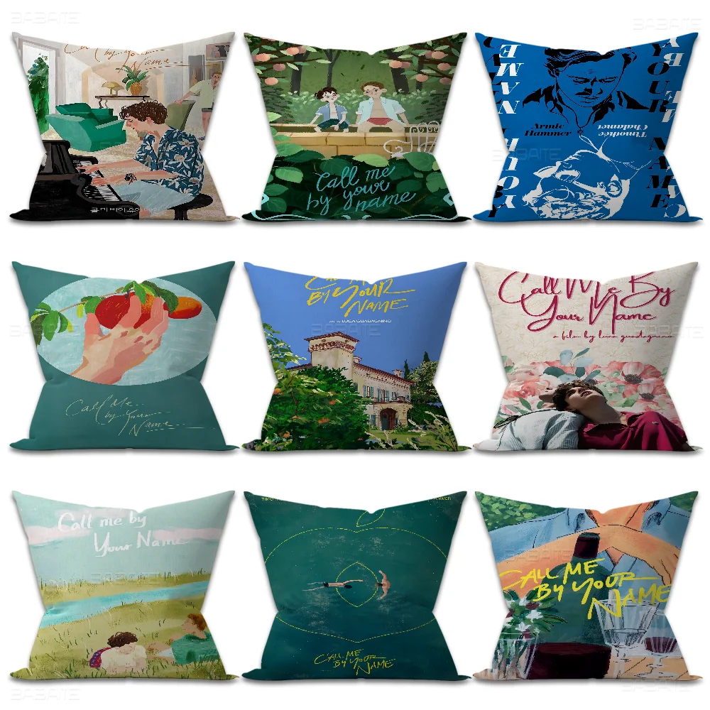 Call Me By Your Name Office Cushion Pillowcase Car Cushion Cover45X45CM Lumbar Pillowcase Sofa Pillowcover