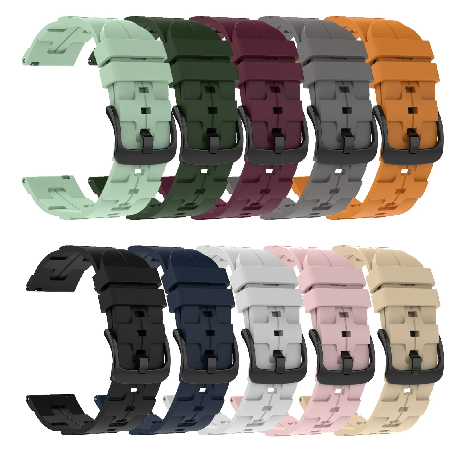 حزام سيليكون رياضي للساعة ، سوار نشط ، سوار ، سوار معصم ، حزام ، كوريا ، 22 ، S3 ، S2 ، 46 ، 42 ، S1 Pro ، 2 Pro