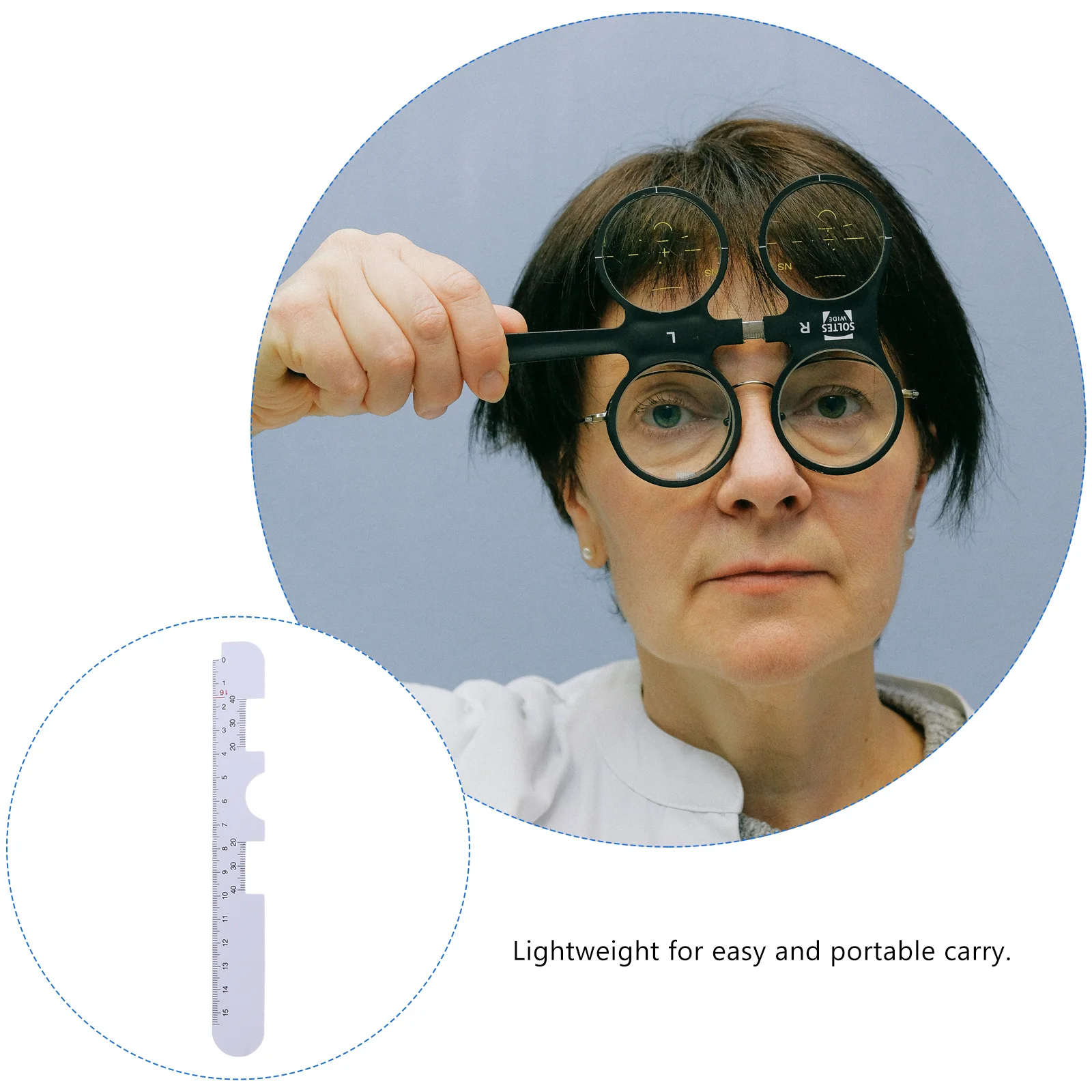 

5Pcs Pupil Distance Ruler Plastic Optical Pd Ruler Flexible Lightweight Eye Ophthalmic Tool for Hospital Medical Use