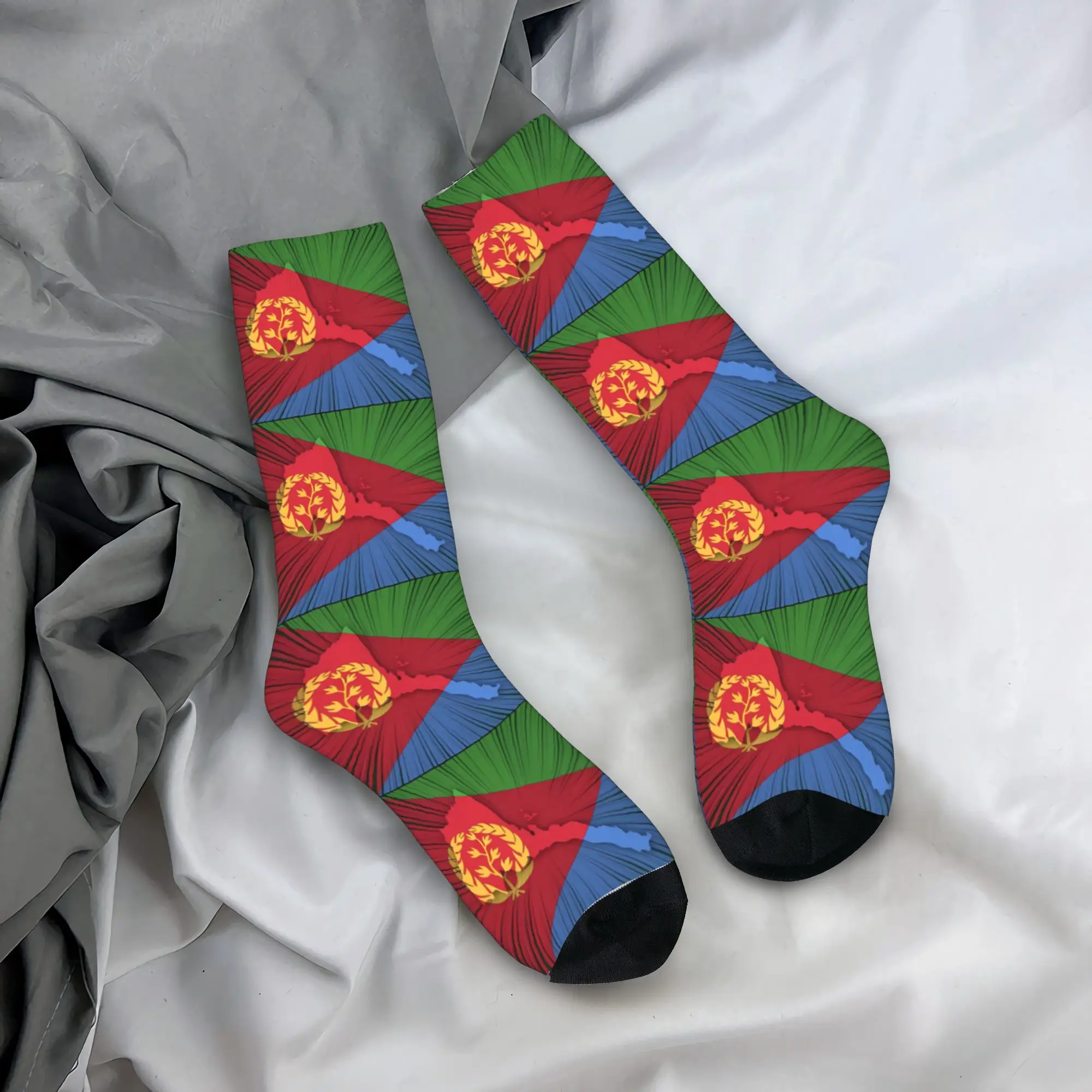 

Couple Socks Eritrea Flag Stockings Non Slip Warm Soft Socks Spring Kawaii Graphic Outdoor Socks