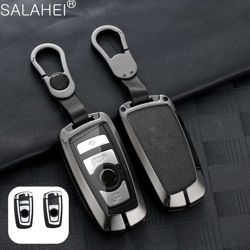 

Leather Car Key Case Cover Shell Holder Fob For BMW 3 4 5 Series 320i 530i 550i F20 F21 F30 F31 F25 F01 F02 Keychain Accessories