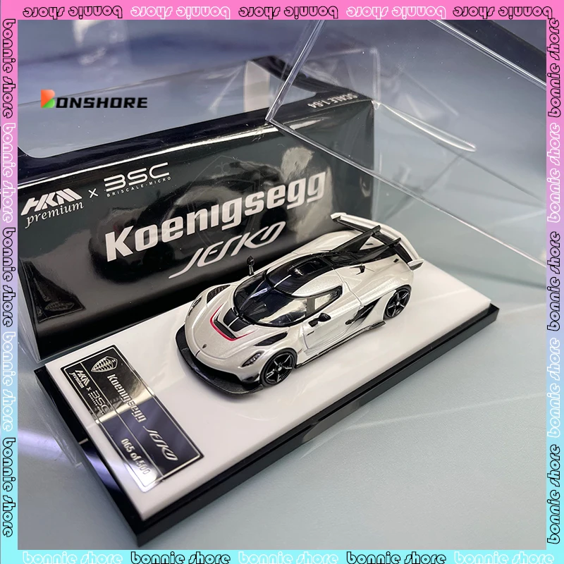 Hkm Car Model 1/64 Koenigsegg Jesko Attack High Wing Version All Carbon Supercar Models Desktop Display Boy Collection Gift