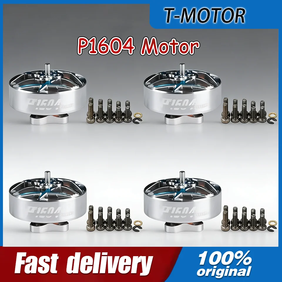 4 قطع محرك تي-موتور P1604 بدون فرش، 6S/KV2850 أو 4S/KV3800، بعمود 1.5 مم وفتحات 9*9 مم، لطائرات الدرون بدون طيار للتحكم عن بعد (RC) وطائرات FPV فريستايل، بحجم 3.5 بوصة ووزن أقل من 250 جرام