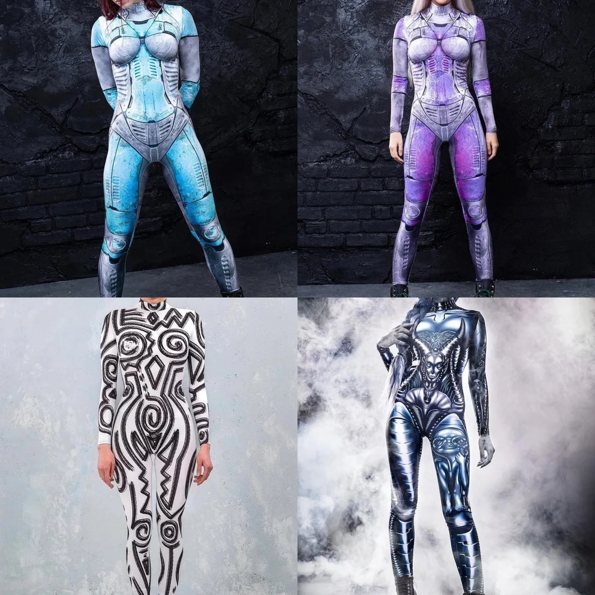 Halloween 3D Digital Printing Cosplay Zentai Suit Jumpsuit Adult Children Party Role-Playing Bodysuit Dress Up Costume Outfit