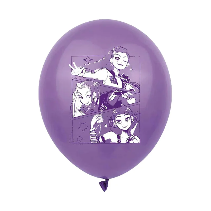 12 stücke Geburtstag Party Luftballons Dämon Dekor Banner Kuchen Topper Ballon Mädchen Kind Koreanische Kpop Anime Partei Liefert Dekoration